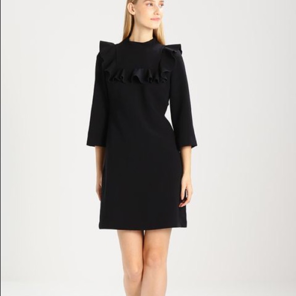 Black ruffle dress